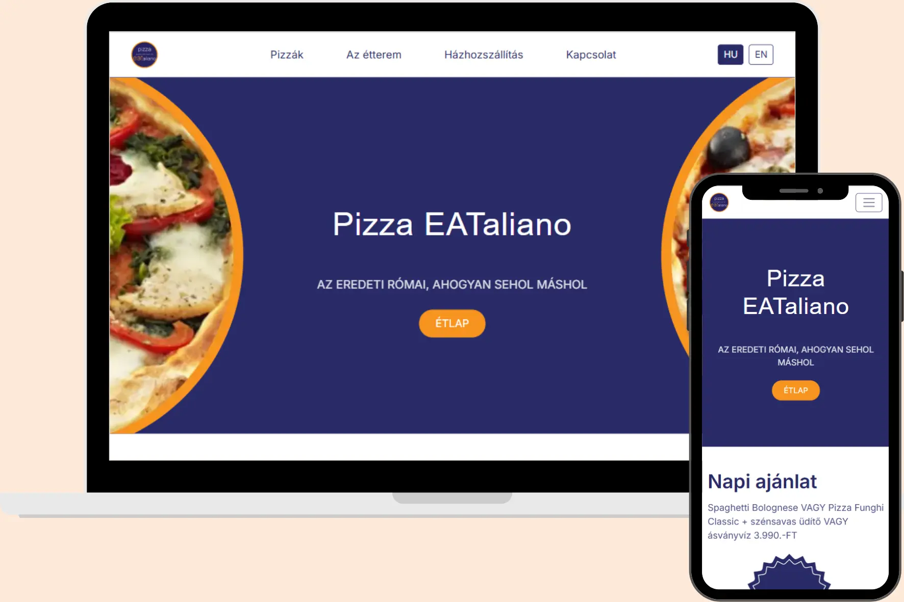 Pizza Eataliano weboldala